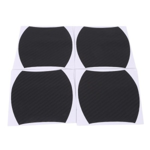Set 4 bucati protectie zgarieturi manere usa din autocolant carbon 3D Negru - Img 2