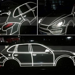 2 x Sticker Reflectorizant "OUTLINE DECO", culoare ARGINTIU, dimensiune 1cm x 8m - Img 5