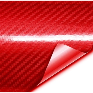 Folie colantare auto Carbon 5D Lacuit Rosu (3,0m x 1,52m) - Img 1