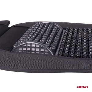 Husa scaun auto cu bile de masaj si suport lombar, dimensiuni 110 x 46 cm, culoare Neagra - Img 6