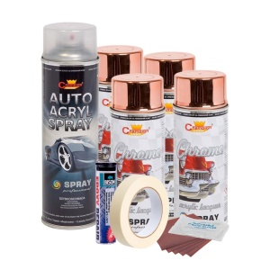 Kit complet reparatie si vopsire jante culoare Cupru Metalic, V4 - Img 1