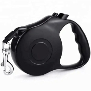 Lesa Retractabila Automata cu carabina pentru caini, lungime sfoara 5m, culoare Neagra - Img 1