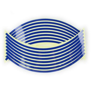 Set 16 inele din autocolant pentru jante culoare Albastru Lucios - Img 2