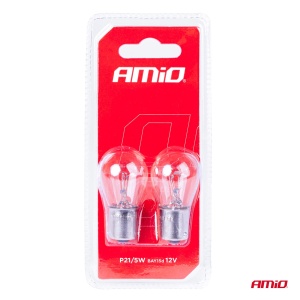 Set 2 becuri cu halogen, soclu P21, 5W, BAY15D, alimentare 12V - Img 4
