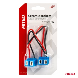 Set 2 mufe ceramice soclu H7, rezistente termic, L Shape - Img 3