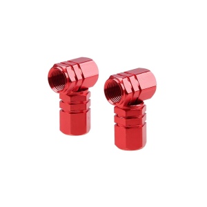 Set capacele auto pentru ventil hexagon rosu 4 buc - Img 3