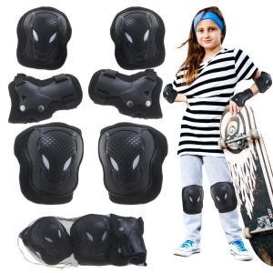Set pentru copii, 6 x protectii pentru genunchi, coate si incheieturi (bicicleta, role, skateboard, patine) - Img 2