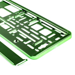 Suport numar inmatriculare din plastic, calitate Premium, culoare VERDE - Img 1