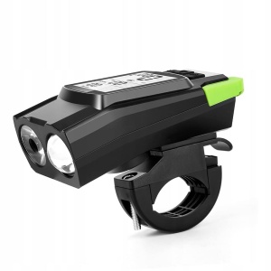 Vitezometru Digital cu lampa Fata + Spate si Claxon, waterproof, pentru bicicleta, model AVX-WT-BK-1718B - Img 4