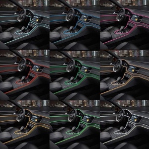 Fir Neon Auto "EL Wire" culoare Albastru, lungime 1M, alimentare 12V, droser inclus - Img 2