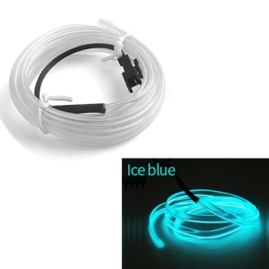 Fir Neon Auto "EL Wire" culoare Albastru Turcoaz, lungime 5M, alimentare 12V, droser inclus - Img 1