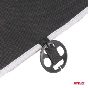 Husa scaun auto cu bile de masaj si suport lombar, dimensiuni 110 x 46 cm, culoare Gri - Img 3