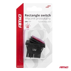Intrerupator On/Off, 12/24V, dreptunghiular, waterproof, iluminat culoare Rosu, destinatie auto, utilitare, Off-Road, ATV, SSV, QUAD - Img 5