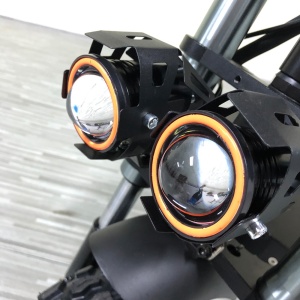 Proiector LED cu Lupa, Angel Eye ALB si Devil Eye RED, alimentare 12V, pentru Off-Road, ATV, SSV, UTV - Img 4
