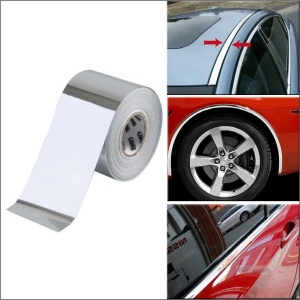 Rola folie crom pentru colantare bandouri sau ornamente auto 150 x 5cm - Img 1