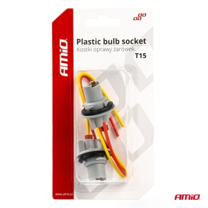 Set 2 socluri bec T15, W16W, W5W, cu garnitura din cauciuc - Img 3