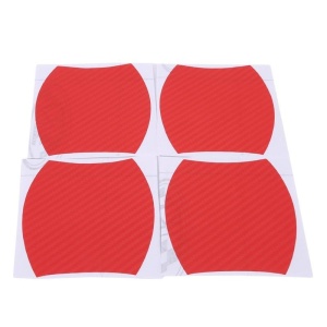 Set 4 bucati protectie zgarieturi manere usa din autocolant carbon 3D Rosu - Img 2