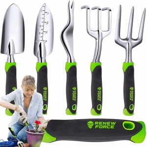 Set 5 unelte de gradina de inalta calitate cu manere din silicon, model AVX-WT-GDNTOL - Img 1
