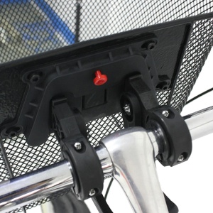 Cos metalic pentru bicicleta cu maner, demontabil, conceput pentru a fi montat in partea din fata, culoare Neagra - Img 3