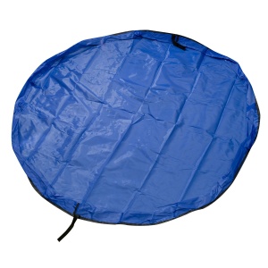 Covoras de joaca & Sac pentru jucarii, 2in1, culoare Albastra, diametru 150cm - Img 3