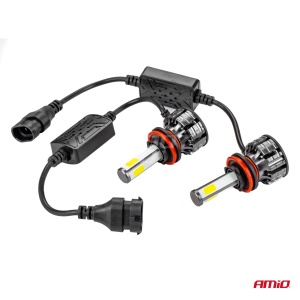 Instalatie LED COB 2Side AMiO, compatibil H9, H9, H11, destinat competitiilor auto sau off-road - Img 7