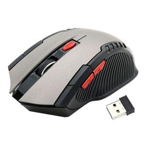 Mouse Optic Gaming Wireless, 1600 DPI, culoare Silver - Img 1