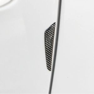Set 8 elemente de protectie usa "Imitatie Carbon", flexibile, autoadezive, culoare Neagra - Img 2