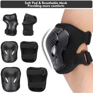 Set pentru copii, 6 x protectii pentru genunchi, coate si incheieturi (bicicleta, role, skateboard, patine) - Img 8