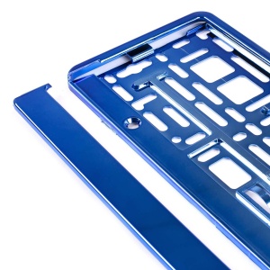 Suport numar inmatriculare din plastic, calitate Premium, culoare ALBASTRA - Img 4