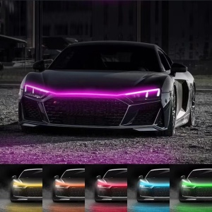Banda LED iluminare capota, tensiune 12V, lungime 180cm, lumina Multicolora, RGB - Img 1