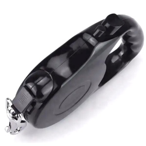 Lesa Retractabila Automata cu carabina pentru caini, lungime sfoara 5m, culoare Neagra - Img 4