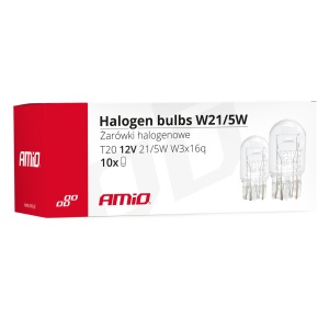 Set 10 becuri cu halogen T20, W21 / 5W, W3x16q - Img 3