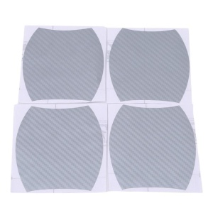 Set 4 bucati protectie zgarieturi manere usa din autocolant carbon 3D Argintiu - Img 2