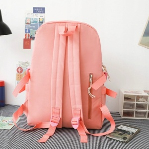 Set 4-in-1 pentru Scolari sau Prescolari - (rucsac, geanta de umar, plic elegant, penar), culoare ROZ cu IEPURAS, Cod AVX-WT-BUNN-PINK - Img 4