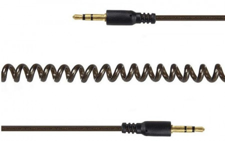 Spiralni audio kabl RJA 3.5mm muški na RJA 3.5mm muški stereo, Gembird CCA-405-6, 1.8m 10cm audio splitter kabl Gembird CCA-405-6