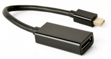 Adapter kabl Mini DisplayPort (muški) na DisplayPort (ženski) 4K video, Gembird A-mDPM-DPF4K-01, black