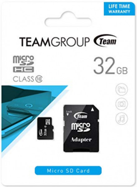 TeamGroup micro SDHC + SD adapter TUSDH32GCL1003, CLASS 10 32Gb