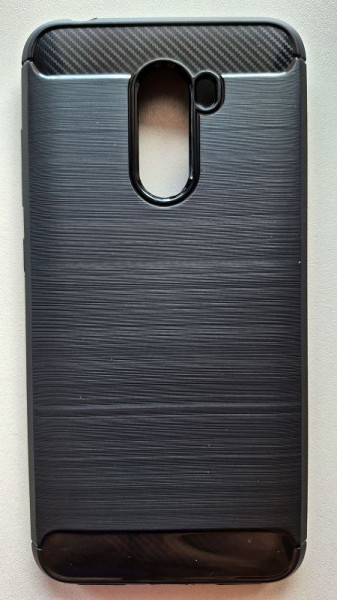 TPU maska BRUSHED za Xiaomi Pocophone F1 (6.18") CRNA