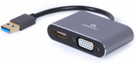 Adapter USB 3.0 na HDMI plus VGA, Gembird A-USB3-HDMIVGA-01