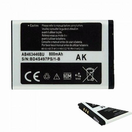 Baterija AB463446BU, AB553446BU za Samsung E900, GT-C5212, GT-C3595, GT-E2530, GT-C3520, GT-E1050, SGH-E250
