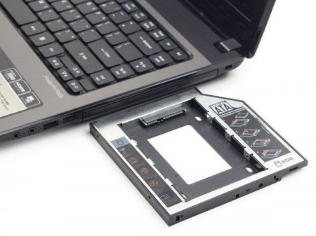Fioka za montazu 2.5" SSD/SATA HDD (do 9.5mm) u 5.25" leziste u Laptop umesto optike Gembird MF-95-01