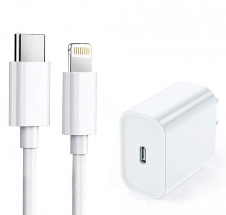 Punjač za IPhone 20W/3A + Type-C na IPhone Lightning cable, WEWO PD
