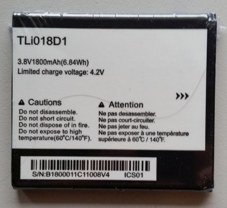 Baterija TLi018D1 za za Alcatel OT-5038, One Touch Pop D5, OT-5015, OT-5015D, OT-5016