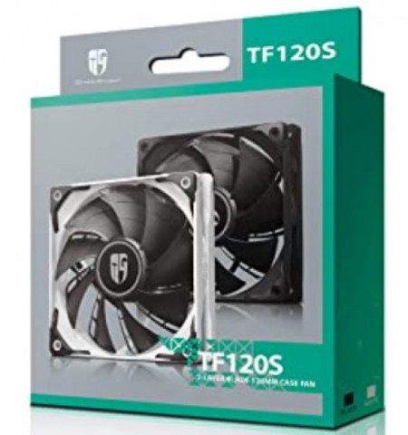 Hladnjak kućista 120x120x25mm, DeepCool TF120S BLACK, VENTILATOR Hydro Bearing 400-1800rpm 64CFM 32DB