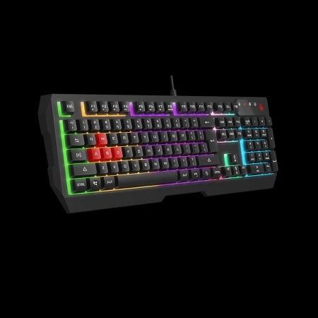 Žična gejmerska tastatura USB A4tech A4-B135N, svetleća NEON LED, crna, USB konekcija, US raspored