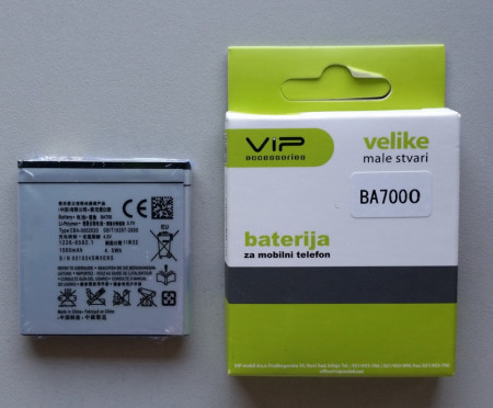 Baterija BA700 za Sony Xperia E, Xperia MIRO, Xperia Ray