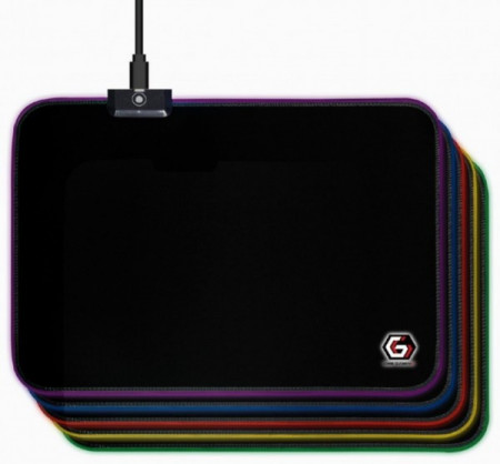 Gejmerska podloga za miša Gembird MP-GAMELED-M od prirodne gume 250x350mm, 4mm RGB LED svetlo, MEDIUM