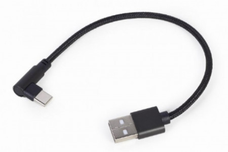 Kabl USB 2.0 na USB TYPE C, Gembird CC-USB2-AMCML-0.2M, POD UGLOM, dužina 20cm
