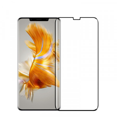 Zaštitno kaljeno staklo 5D Full Glue za Huawei Mate 50 Pro 2022 (6.74") zakrivljeno, crni rub