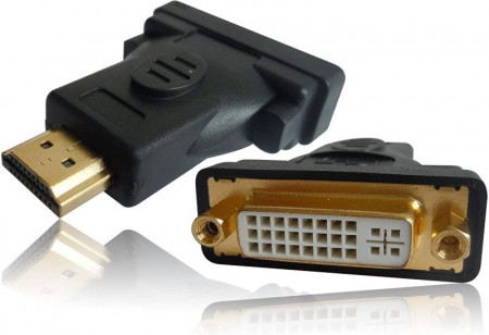 Adapter HDMI muški na ženski DVI-I dual link 24+1 pin, Gembird A-HDMI-DVI-3